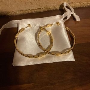 Adorn gold plated hoop earrings